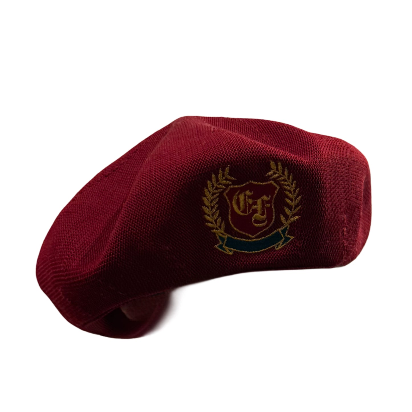 MONOGRAM EMBLEM BERET - BURGUNDY