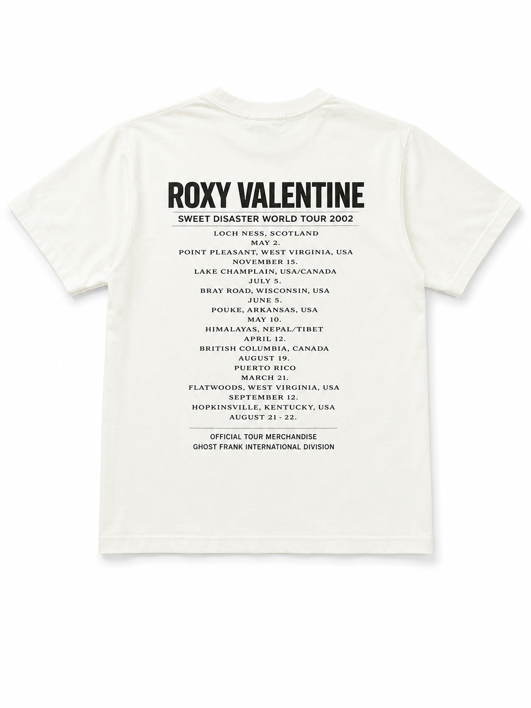 ROXY VALENTINE WORLD TOUR TEE- WHITE