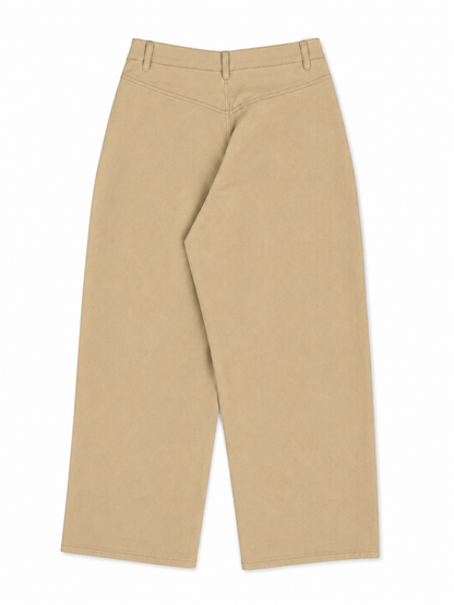 CHINO BAGGY PANTS - BEIGE
