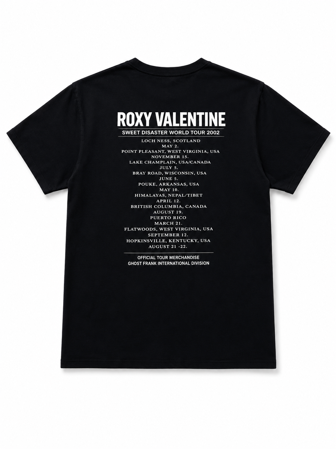 ROXY VALENTINE WORLD TOUR TEE- BLACK