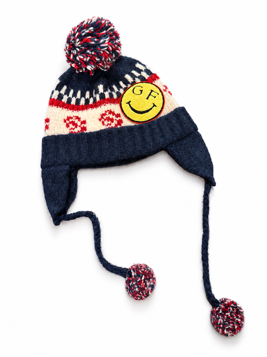 SMILE PATCH KNIT CAP