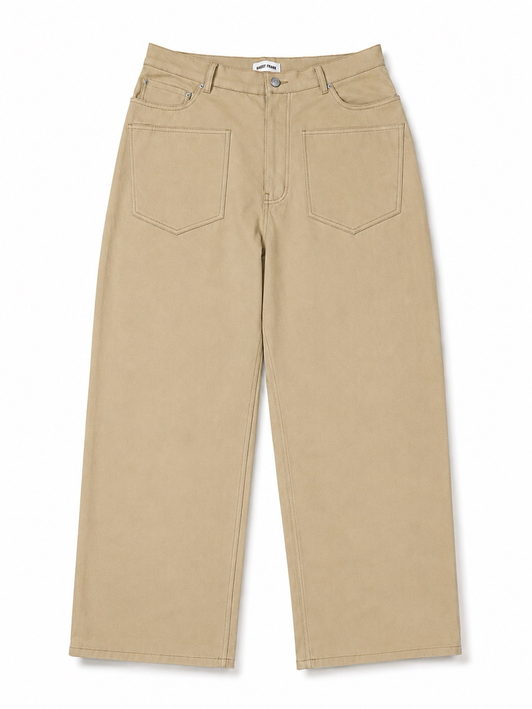 CHINO BAGGY PANTS - BEIGE