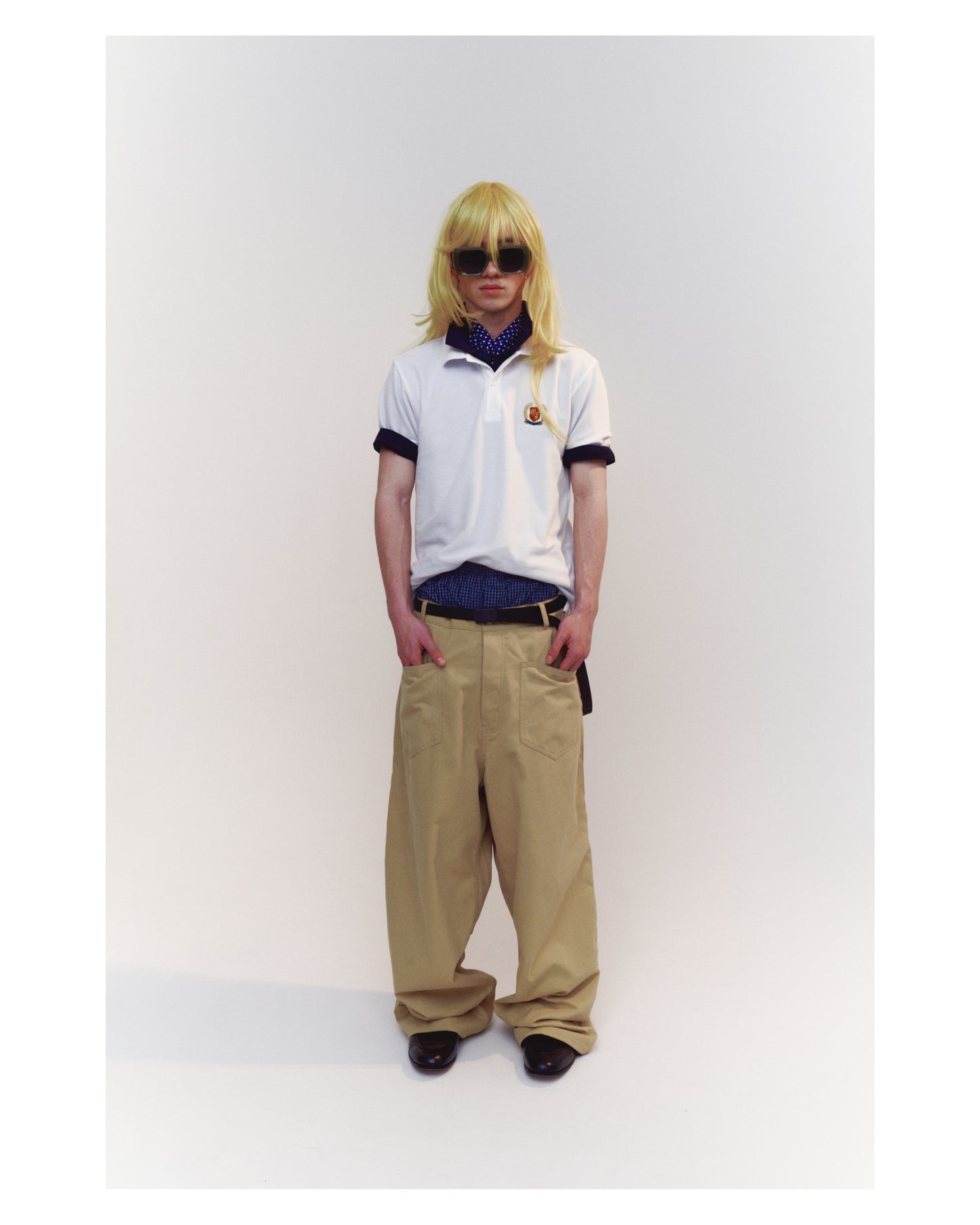 CHINO BAGGY PANTS - BEIGE