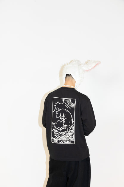 OVERSIZE LONG SLEEVE (BLACK) / ビッグシルエット ロングスリーブ Tシャツ（黒）